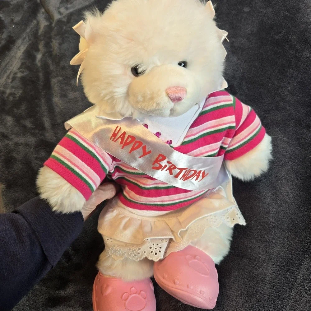 Build a Bear White and Pink Bear Plush with‎ Clothes and Shoes